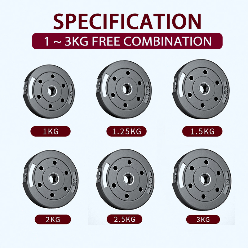 【MKMK+COD】ด้ามจับดัมเบลล์และที่จับบาร์เบลล์พร้อมน็อตและพื้นที่เสริมดัมเบลล์ 1-2.5 กิโลกรัม Weigths Plate - รูปที่ 6