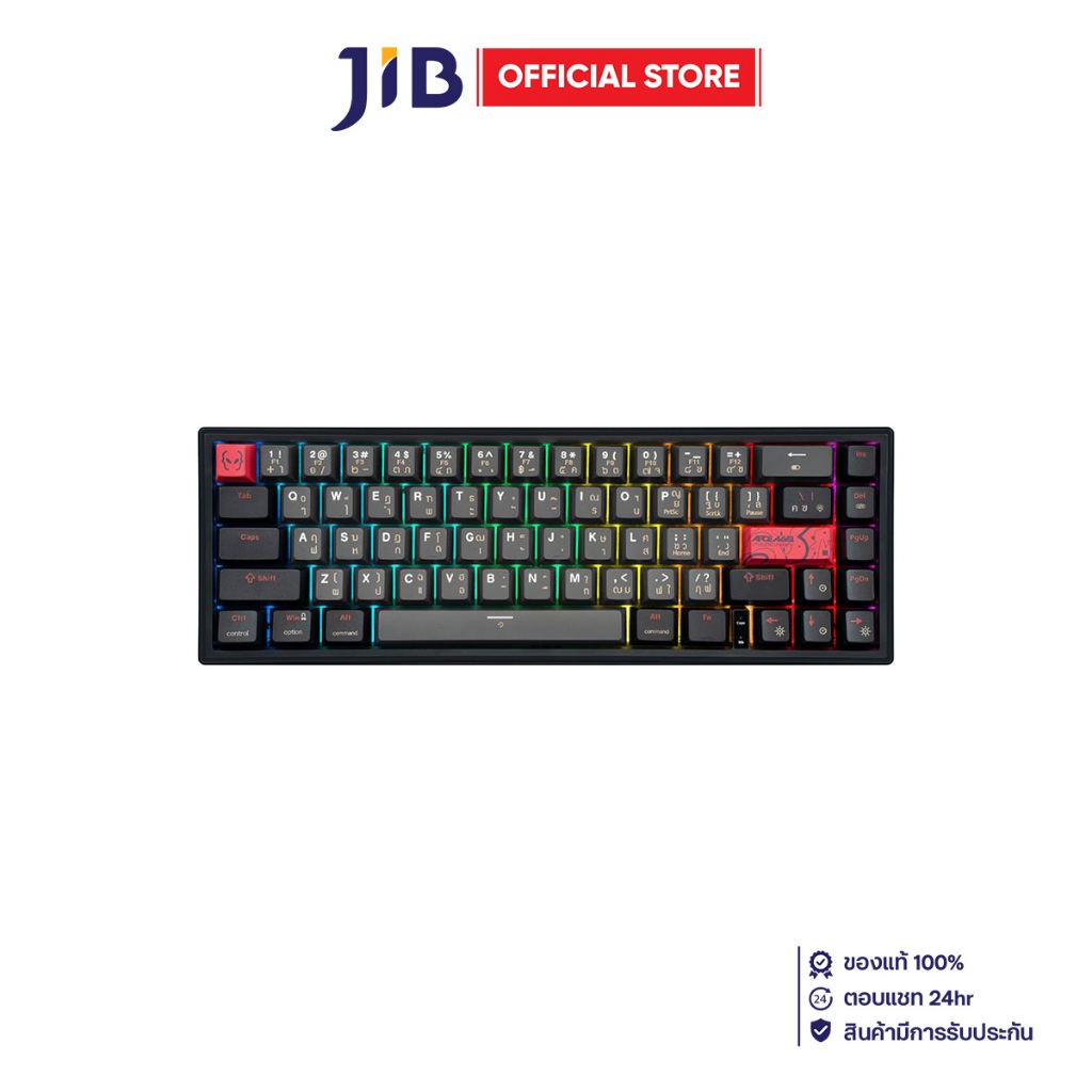 KEYBOARD (คีย์บอร์ด) SARU AREA68 KX68 HE OUTEMU MAGNETIC SWITCH RGB EN/TH - BLACK