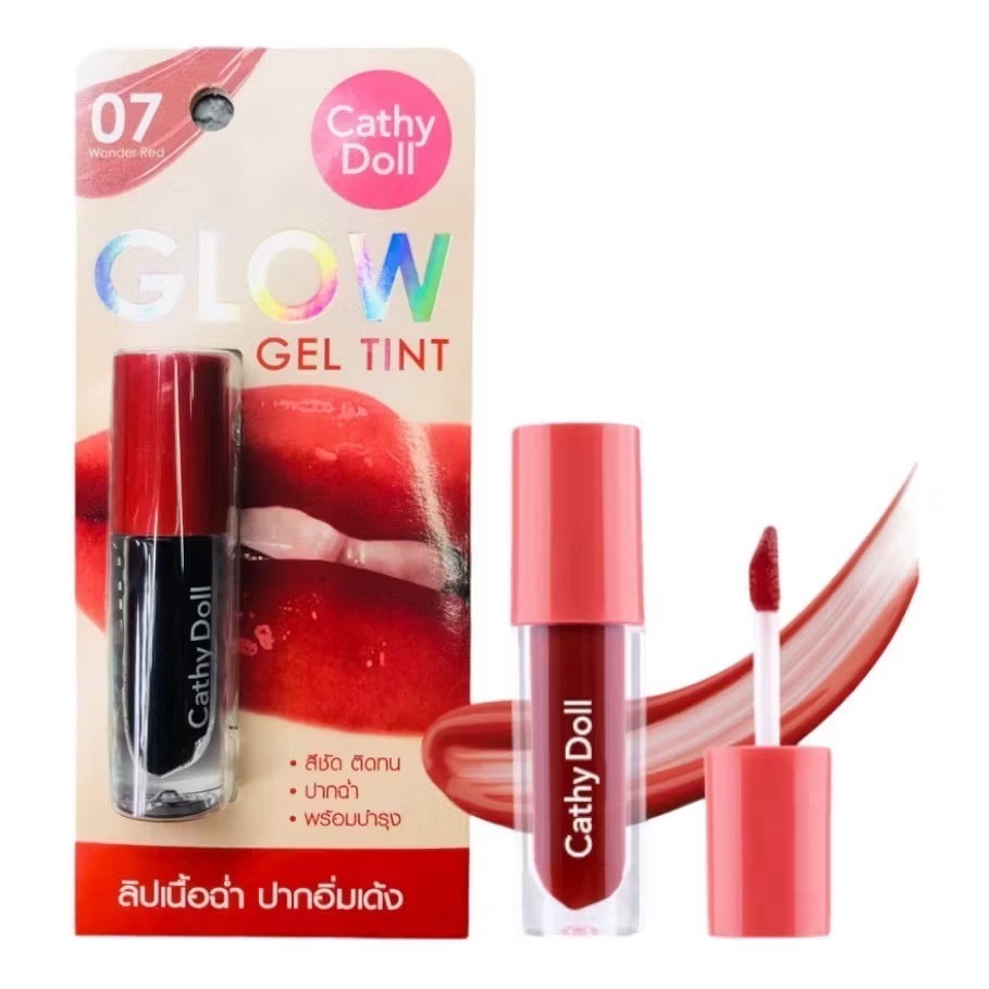 Cathy doll GLOW โกลว์เจลทิ้นท์ เติมสีปากพร้อมบำรุง สีสวยชัด 2.4กรัม
