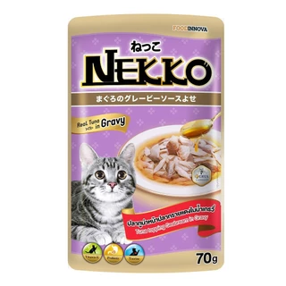 Nekko เพาซ์ (ยกโหล 12 ซอง) อาหารเปียกแมวเน็กโกะ 70g.
