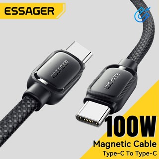 Essager 100W Type-C ถึง Type-C สายเคเบิลข้อมูลแม่เหล็ก for x…