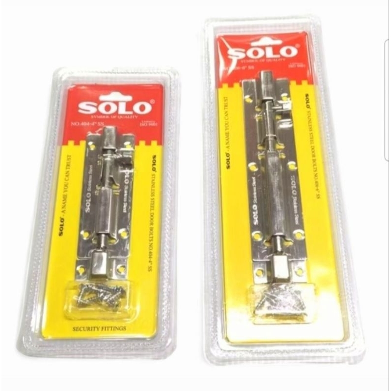 SOLO กลอนประตูสแตนเลส 4" - 6"NO.404-4" SS NO.406-6" SS