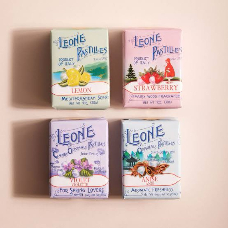 east Leone pastille candy mixherb flavor / strawberry 30g. ลูกอมสมุนไพร/ สตอเบอรี่ จาก อิตาลี🇮🇹