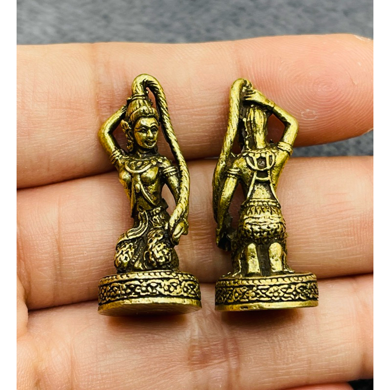 พระแม่ธรณีบีบมวยผม🔥🔥เทวรูปทองเหลือง100% พระแม่ธรณี เทพีแห่งการให้กำเนิดและค้ำชูมนุษย์