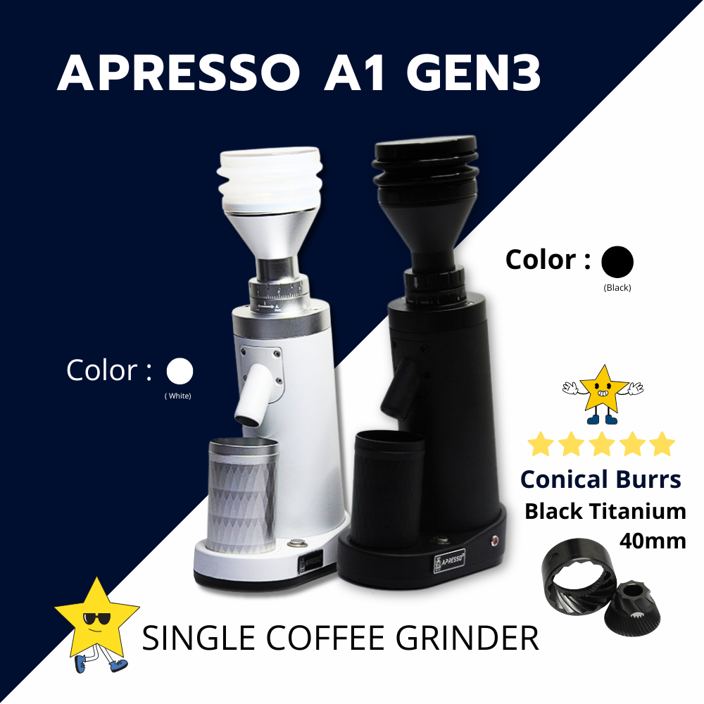 เครื่องบด Apresso A1 Plus Gen3 เฟือง Black Titanium Coffee Grinder