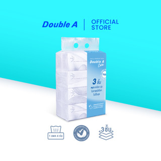 [1แพ็ก ซอฟท์แพ็ก] Double A Care เพียว & พรีเมียมทิชชู หนา 3 …
