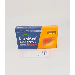 Auramed ตรวจหาไวรัสตับอักเสบ บี ซี HBsAG/HCV กล่อง 1 ชุดตรวจ ออร่าเมด ชุดตรวจไวรัสตับอักเสบ