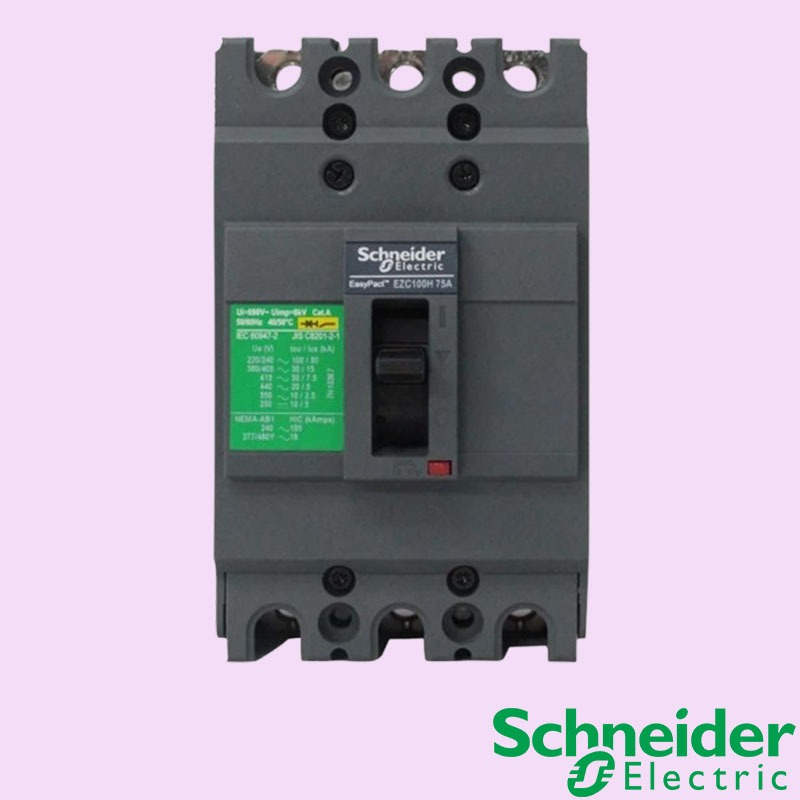 EZC100B / EZC100F / EZC100N / EZC100H 3P เมนเบรคเกอร์ EZC100 main breaker 25A 30A 40A 50A 60A 75A 80