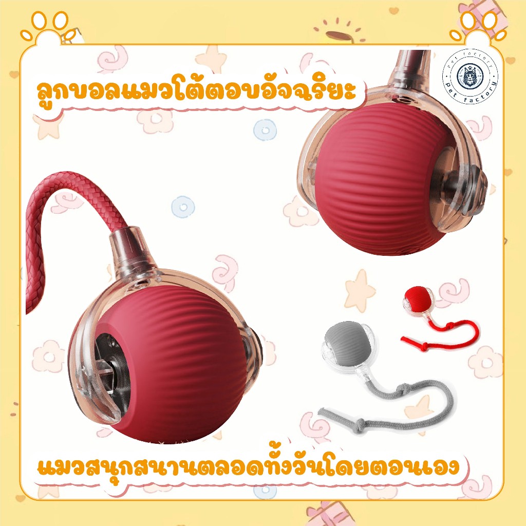 💎ลูกบอลแมวอัตโนมัติรุ่นขายดี ทนทานต่อการกัด แมวสามารถเล่นเองได้ สินค้าสำหรับสัตว์เลี้ยง ลูกบอลเด้ง💎