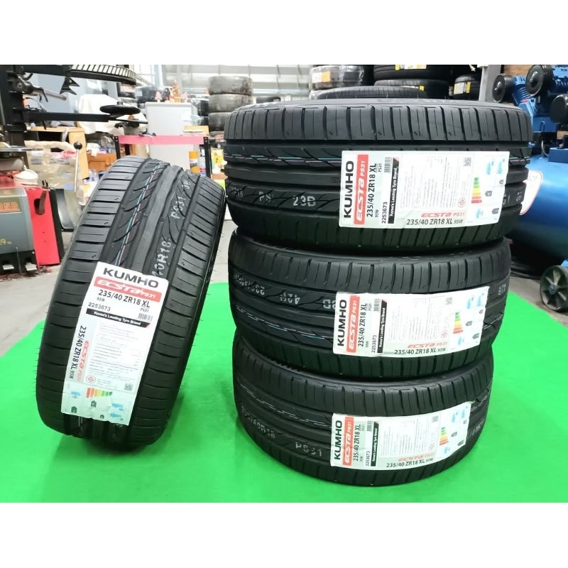 ยางใหม่ค้างปี 235/40R18 Kumho Ecsta PS31(Made in Korea)ผลิตปลายปี 2024 ประกันบวม 2 ปี พร้อมจุ๊บลม จั