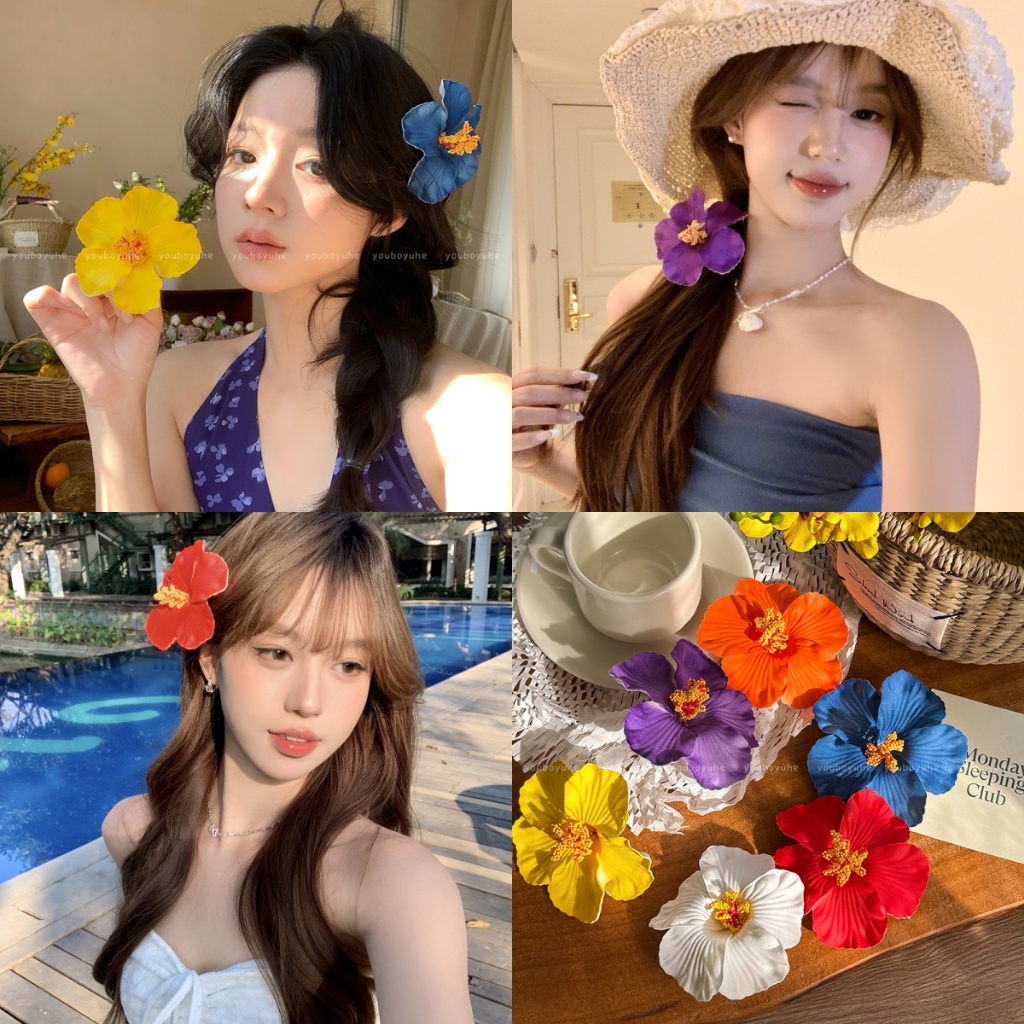ในไทย-พร้อมส่ง✨กิ๊บหนีบผมดอกไม้ คลิปด้านข้าง หวาน สไตล์เกาหลี สำหรับผู้หญิง ริมทะเล/วันหยุดพักผ่อน เครื่องประดับผมแฟชั่น