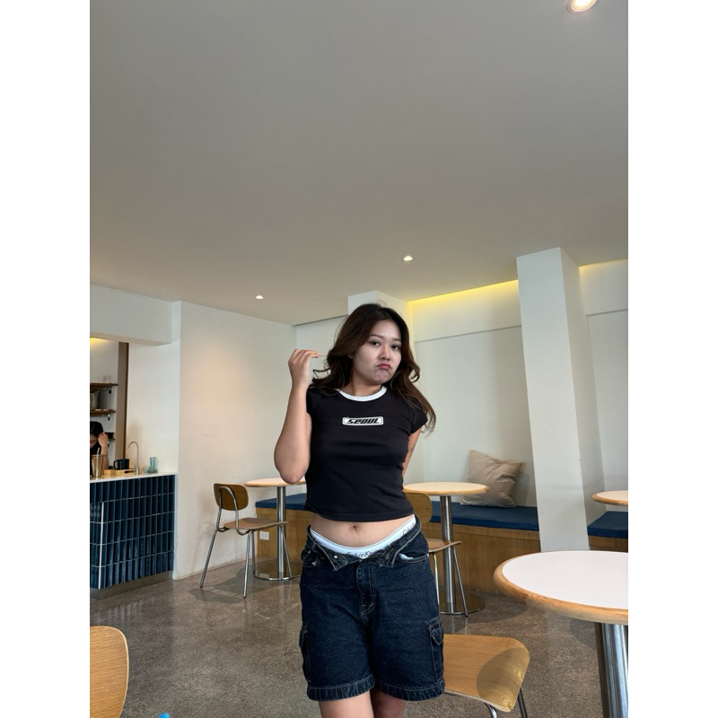 Used Saran jeans สี มิดไนท์ ทรงคาโก้