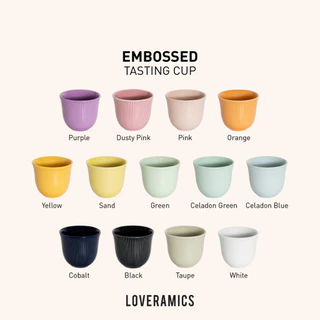 LOVERAMICS แก้วกาแฟเซรามิค รุ่น EMBOSSED TASTING CUP