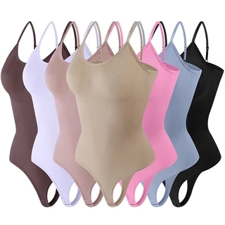 BODYSUIT บอดี้สูท กระชับสัดส่วน M-3XL บอดี้สูทสายเดี่ยว ติดกระดุมตรงเป้า สำหรับผู้หญิง สินค้าพร้อมส่ง