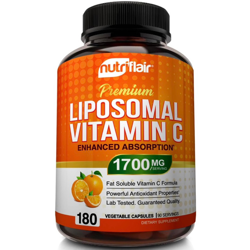 NutriFlair Liposomal Vitamin C 1600mg, 180 capsules