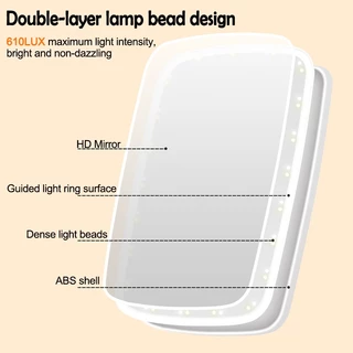 Jordan & Judy กระจกแต่งหน้า LED Makeup Mirror กระจกตั้งโต๊ะ มีไฟ LED พกพาสะดวก พับได้ ความคมชัดสูง