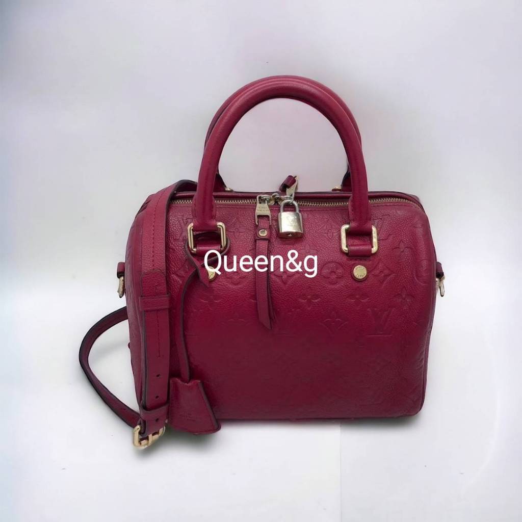 LV Louis Vuitton speedy empreinte crossbody กระเป๋าสะพาย หลุยส์ วิตตอง กระเป๋าสะพาย แบรนด์เนม มือสอง