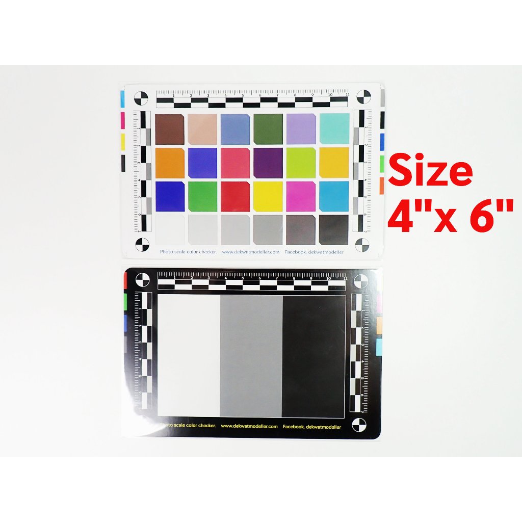4 x 6 นิ้ว Photo scale camera color checker White balance Chart. การ์ดเทียบโทนสี สมดุลแสง สำหรับกล้องถ่ายภาพและวีดีโอ