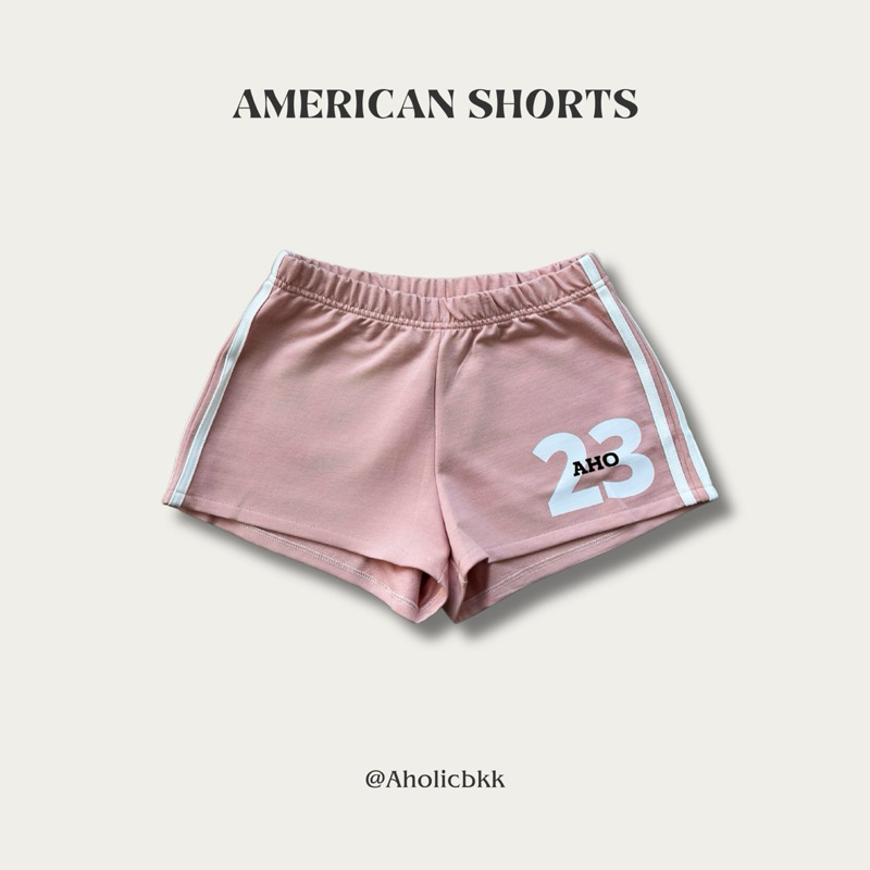 AHOLICBKK | AMERICAN SHORTS VER.2 - กางเกงขาสั้นผ้าวอม