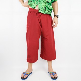 กางเกงขาก๊วยผ้าฝ้าย ขาก๊วยแบบผูกเอว ใส่สบายเหมาะกับหน้าร้อนบ…