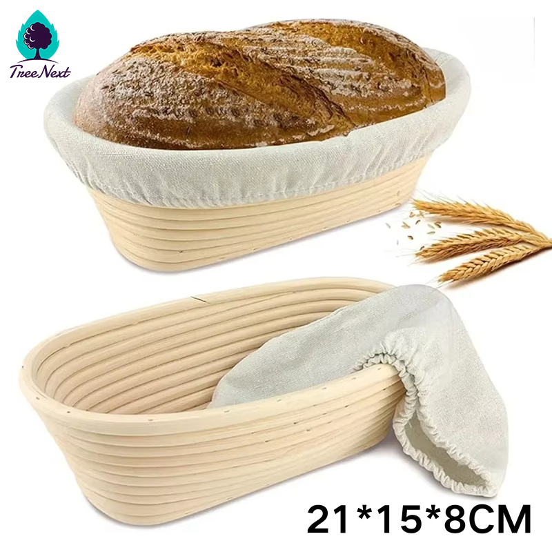 ตะกร้า sourdough ตะกร้าหมักขนมปัง banneton basket ตะกร้าซาวโดว์ sourdough basket 21*15*8CM