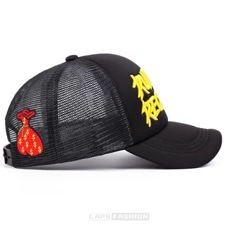 หมวกเบสบอล การออกแบบตาข่ายระบายอากาศ ปักลายตัวอักษร สไตล์เกาหลี trucker cap สําหรับผู้หญิง และผู้ชาย สามารถปรับได้ เหมาะ