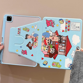 💥พร้อมส่ง💥เคสiPadหมุน 360°Gen11 Air7 Air6 11/13 ที่ใส่ปากกา เครยอนชินจัง เคส iPad Gen10 Air5 Gen9