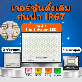 【รับประกัน30ปี】ไฟโซล่าเซลล์ 12000W~25000W Solar Light แสงสีขาว สว่างอัตโนมัติเมื่อฟ้ามืด กันน้ำ