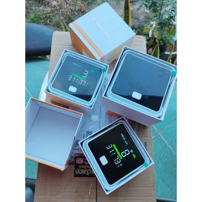 เครื่องวัดค่าฝุ่น PM2.5 ดูค่าฝุ่นผ่านมือถือได้ wifi ตั้งค่าแจ้งเตือนฝุ่นผ่านมือถือ…