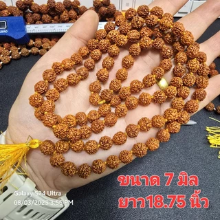 A&R Tewa Bucha ประคำเม็ดน้ำตาพระศิวะ108เม็ด_เชือกส้ม.