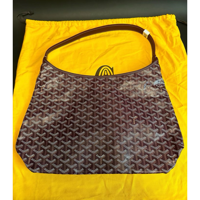 🔥  100% แบรนด์ใหม่แท้ GOYARD Bohème Hobo ผ้าใบ / หนังวัสดุกระเป๋าสะพายเดี่ยว ✨