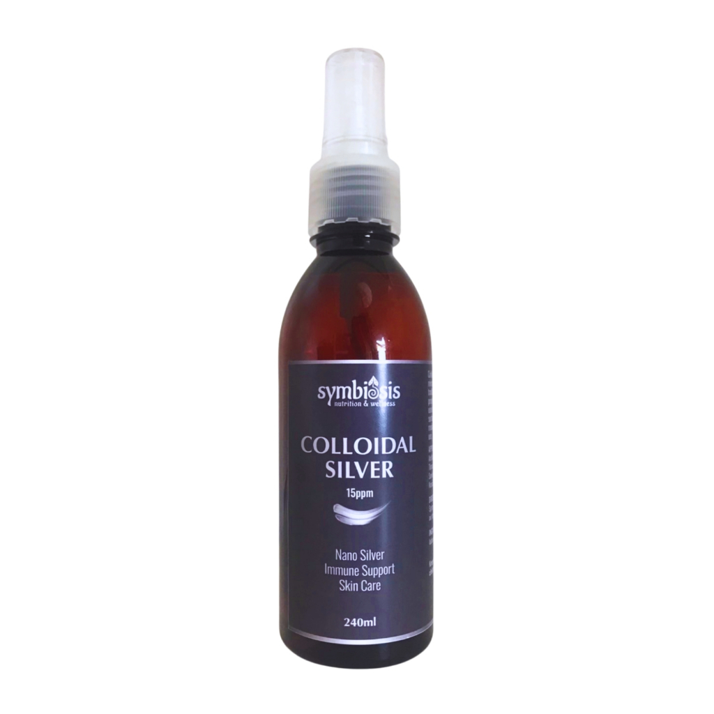 Symbiosis /Colloidal Silver/Nano Silver for Immune Support and Skin Care 15-18ppm (240ml/450ml)