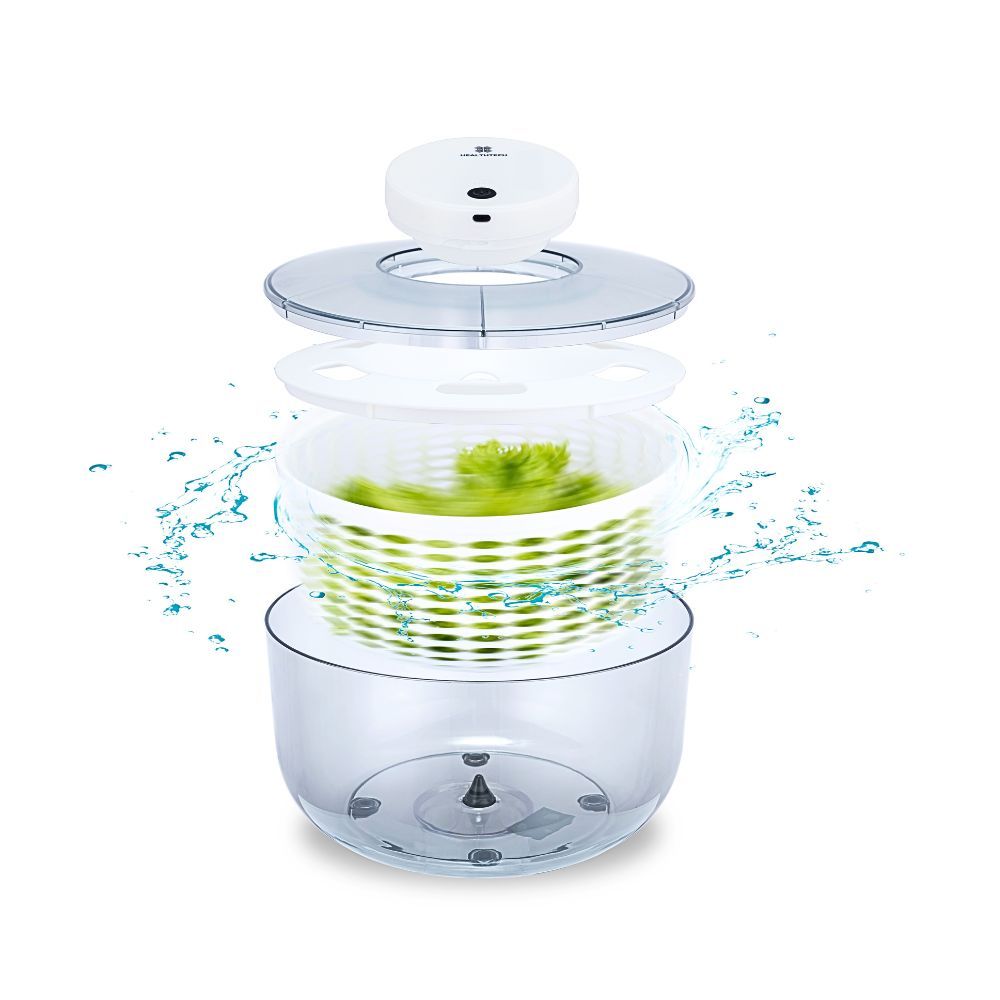 ของแท้ 100% Saladspinner เครื่องสลัดน้ำออกจากผักไฟฟ้า  HEALTHTECH  ใหญ่สุด ซ่อมเคลมอะไหล่ ศูนย์ไทย