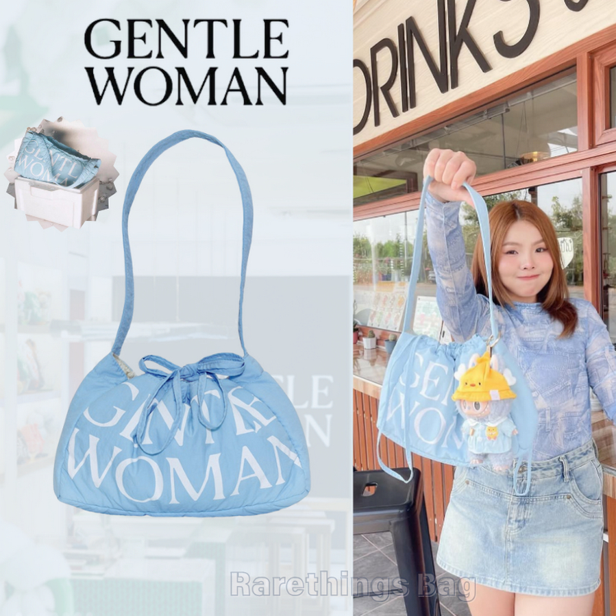 😉🔖[Gentlewoman Blue Butterfly Dumpling Bag] กระเป๋าเกี๊ยว drawstring bag Crossbody กระเป๋าผ้า gentlewomen กระเป๋า