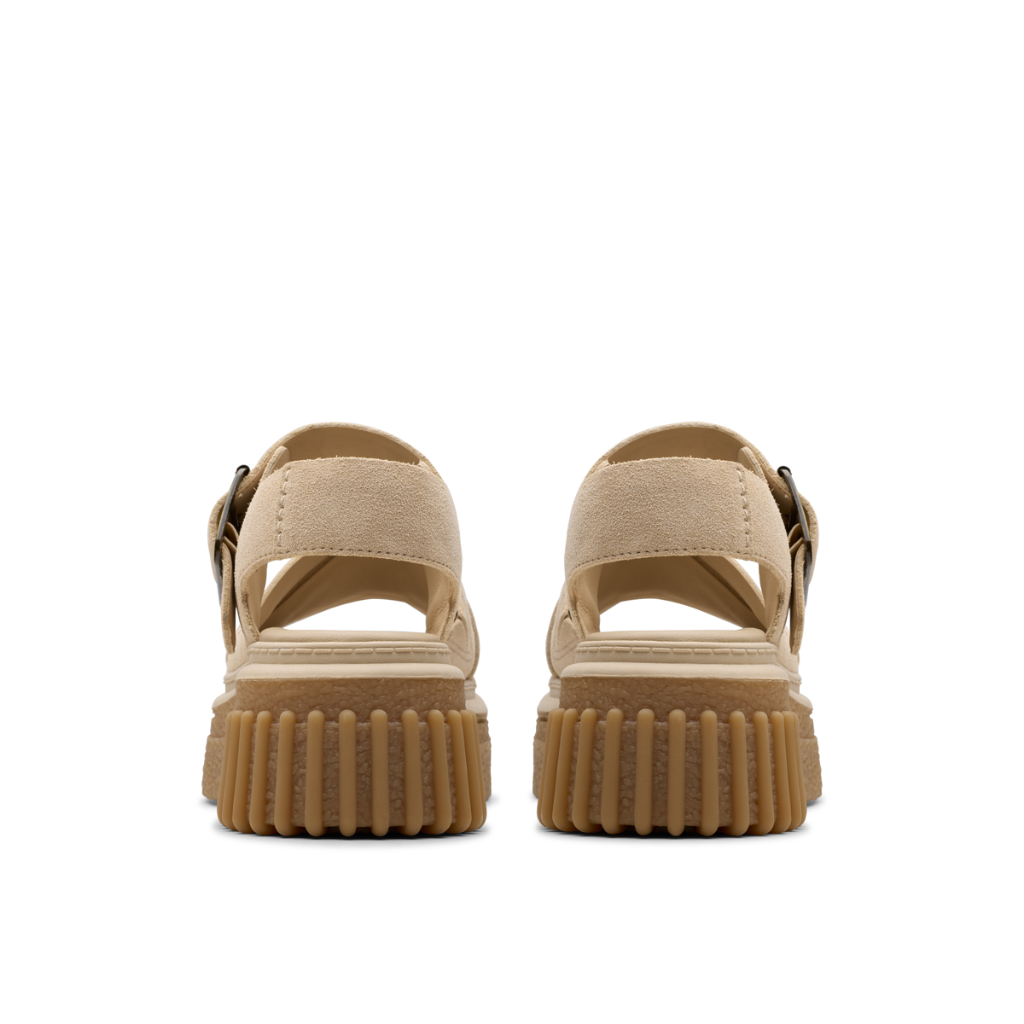Clarks รุ่น EVAMAR WISH สี ECRU SUEDE รองเท้าแตะรัดส้น หนังกลับ คุณภาพดี ใส่สบาย