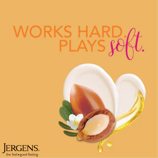 เจอร์เกนส์ ออยล์-อินฟิวส์ ดีพ รีสโตร์ริ่ง 496 มล. JERGENS OIL-INFUSED DEEP RESTORING ARGAN 24-HOUR MOISTURIZER 496 ML