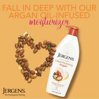 เจอร์เกนส์ ออยล์-อินฟิวส์ ดีพ รีสโตร์ริ่ง 496 มล. JERGENS OIL-INFUSED DEEP RESTORING ARGAN 24-HOUR MOISTURIZER 496 ML