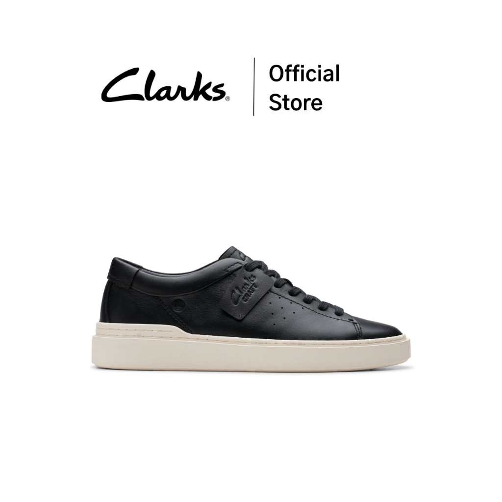 Clarks รุ่น CRAFT SWIFT สี BLACK LEATHER รองเท้าผ้าใบผู้ชาย รองเท้า SNEAKER (รองเท้าสนีกเกอร์) หนังแท้  คุณภาพดี ใส่สบาย