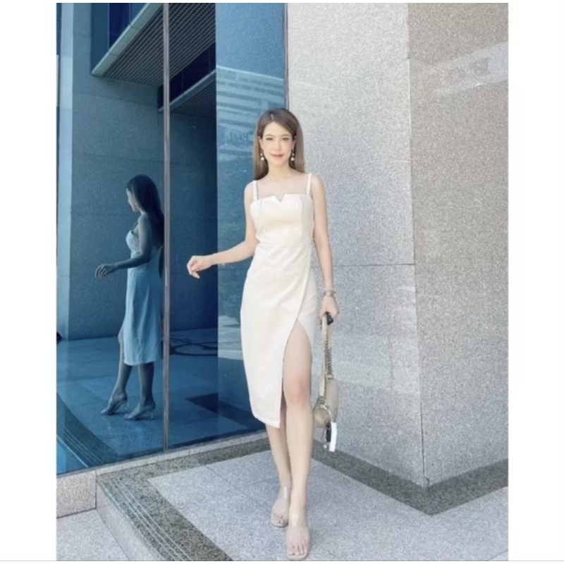 September.bkk รุ่น Clara dress เดรสออกงาน สีครีม