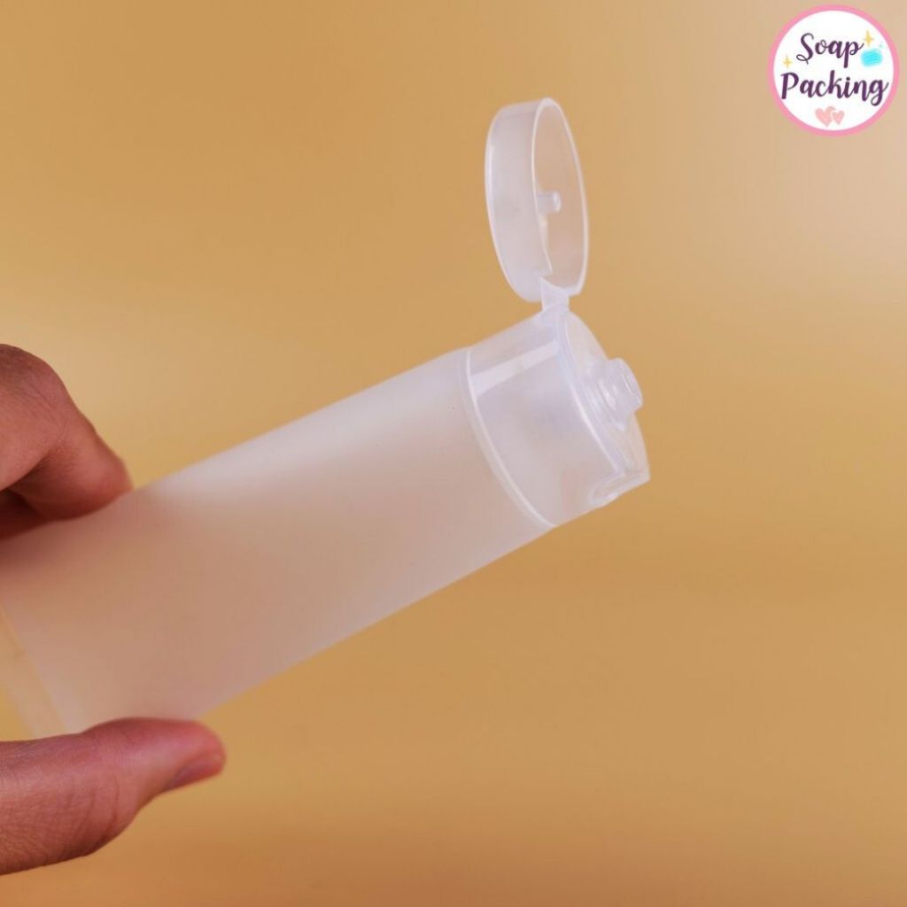 หลอดบีบ ขวดฝาฟลิบ บรรจุใส่เครื่องสำอางค์ ครีม ของเหลว พลาสติก เนื้อขุ่น ขนาด 20ml 30ml 50ml(20ชิ้น/แพ็ค) - Soappacking