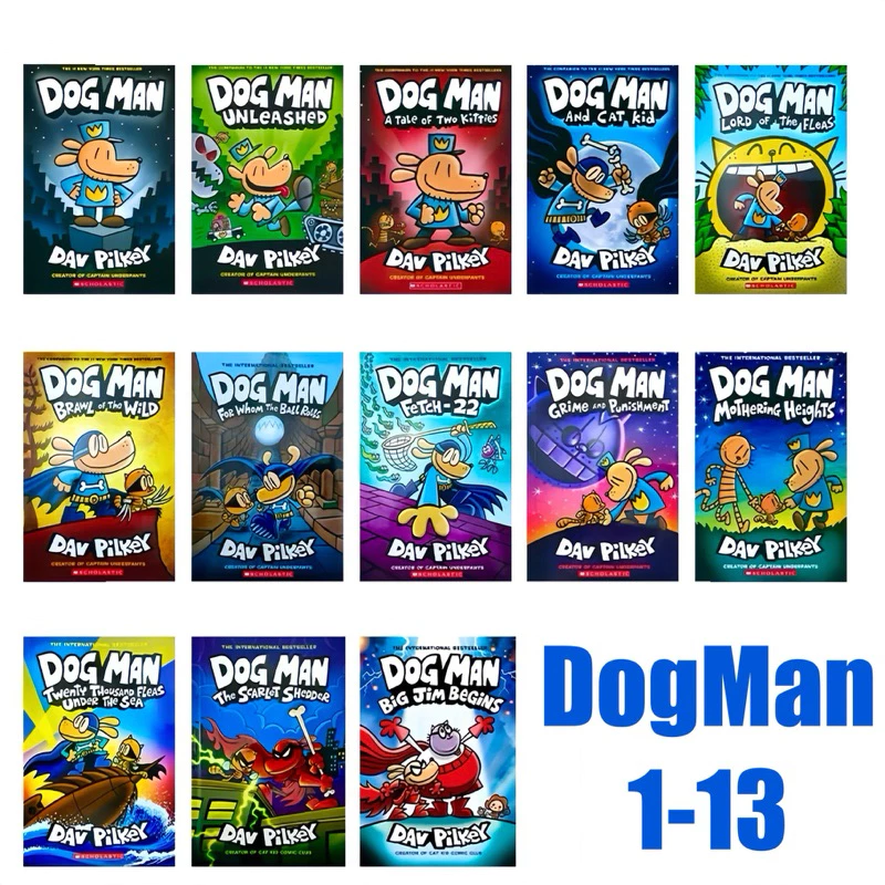 Dog man by Dav Pilkey ปกแข็ง Comic Dogmanแนวตลก หนังสือภาษาอังกฤษ การ์ตูน หนังสือเด็ก
