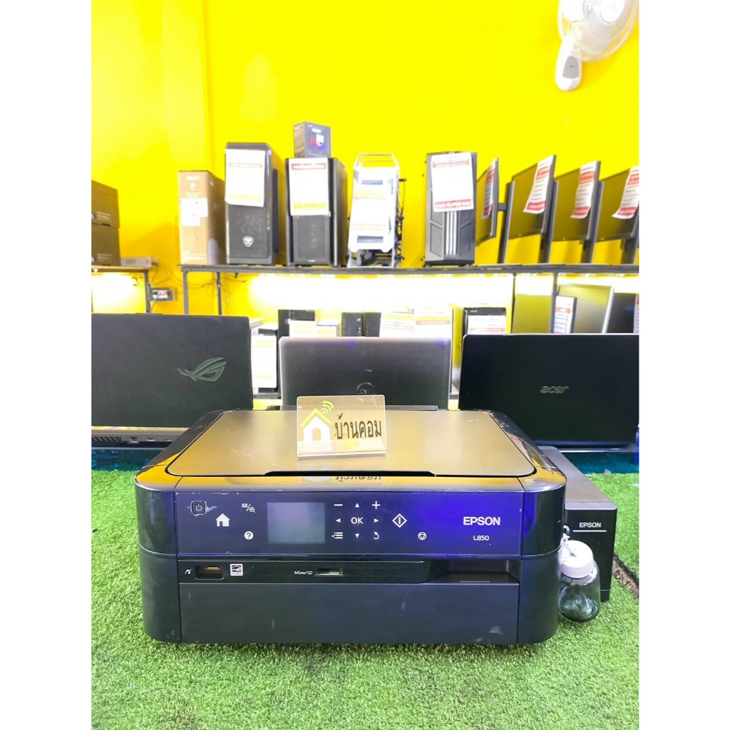 ปริ้นเตอร์ Epson L850 + ink Tank มือสองพร้อมใช้งานสวยๆ **อุปกรณ์ครบ สายไฟ+สาย Usb** แถมน้ำหมึก 6 สี.