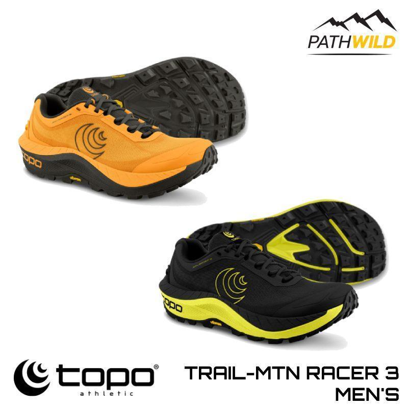 รองเท้าวิ่งเทรล TOPO TRAIL-MTN RACER 3-MEN’S SHOES นุ่ม เด้ง พื้น Vibram ทนทาน ยึดเกาะดีทุกสภาพ น้ำห