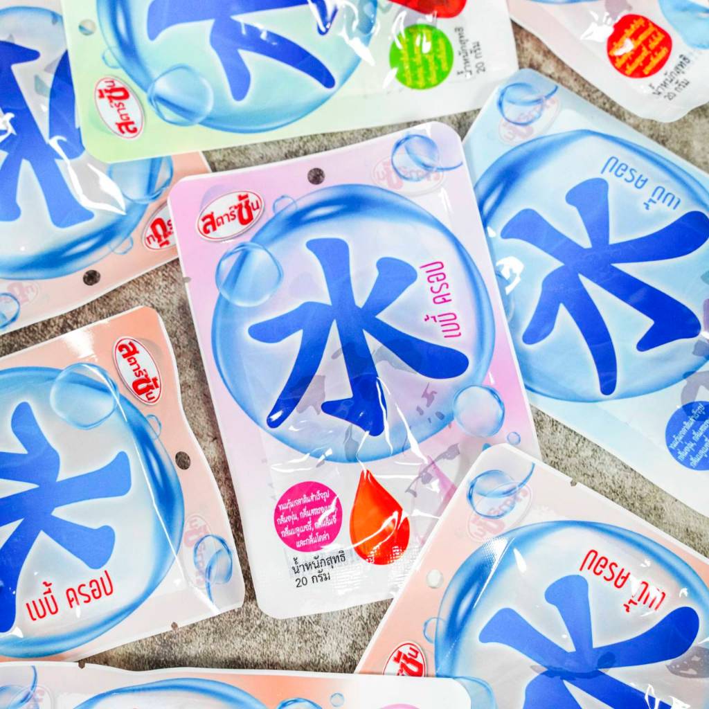 Water jelly  ( เยลลี่หยดน้ำ เบบี้ครอป ) 1 กล่อง 12 ซอง รวม 5 รสชาติ