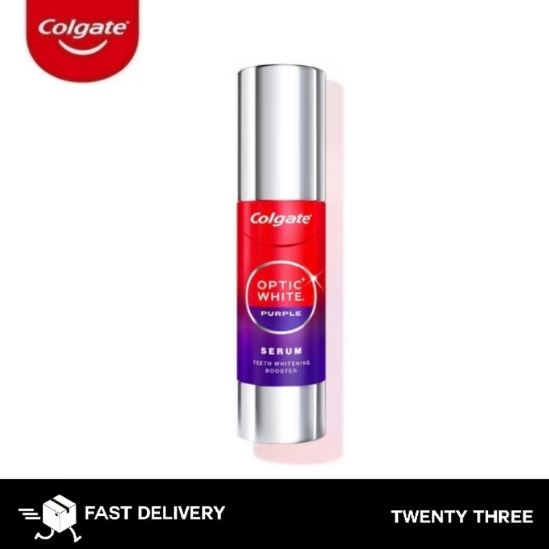 Colgate เซรั่มม่วง คอลเกต ยาสีฟันม่วง อ๊อพติค ไวท์ เพอร์เพิล เซรั่ม 40 มล. Colgate Optic White Purple Serum 40 ml.