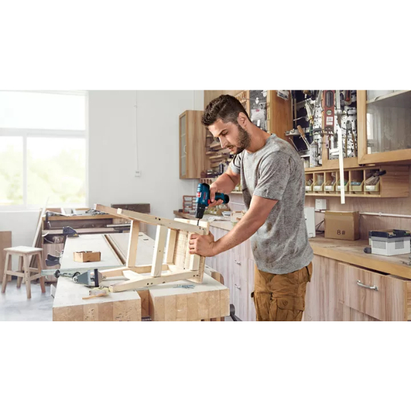 Bosch รุ่น GSB 120-LI Gen 3 สว่านกระแทกไร้สาย 12 โวลต์ แบตเตอรี่ 2.0 Ah 1 ก้อน และแท่นชาร์จ (06019G81K5)