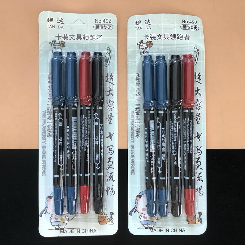 (ยกโหล 12 ชิ้น) No.934 ปากกามาร์คเกอร์ 3 สี แดง น้ำเงิน ดำ x12