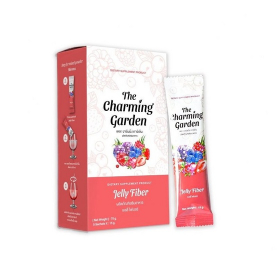 Jelly Fiber เจลลี่ไฟเบอร์ The Charming Garden Jelly Fiber บรรจุ 5 ซอง (1 กล่อง)