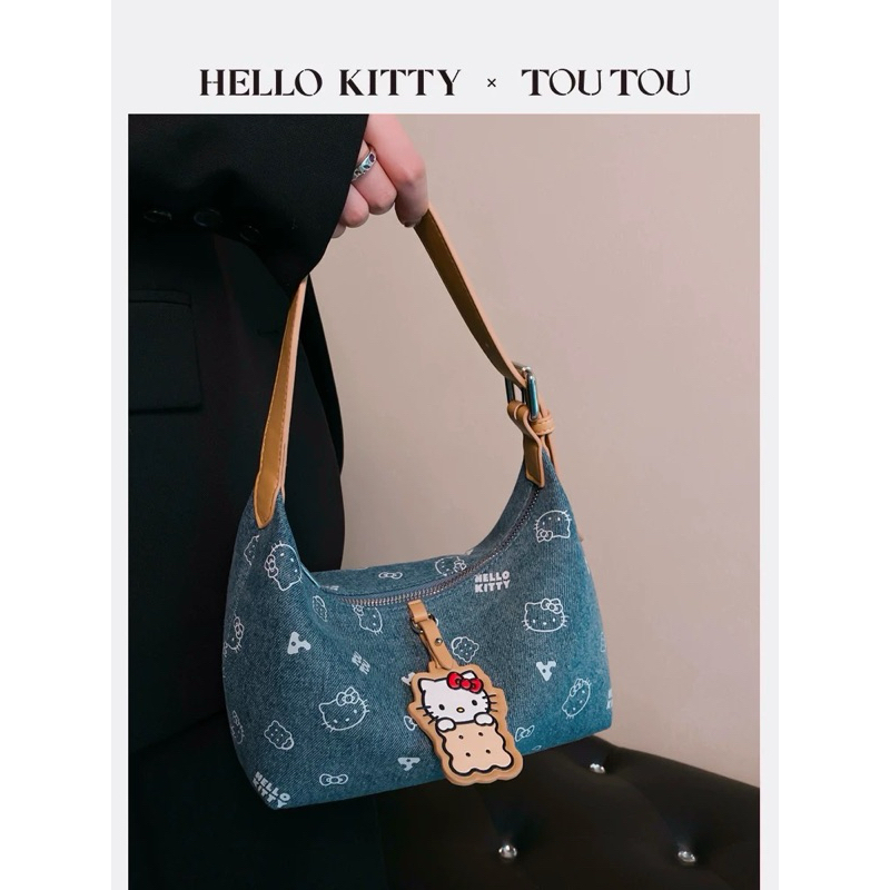 พร้อมส่ง🧵TOUTOU x Hello Kitty กระเป๋า mini denmin bag 2ไซส์ (ใช้โค้ดลด 20-30%) จากช็อปแท้💯