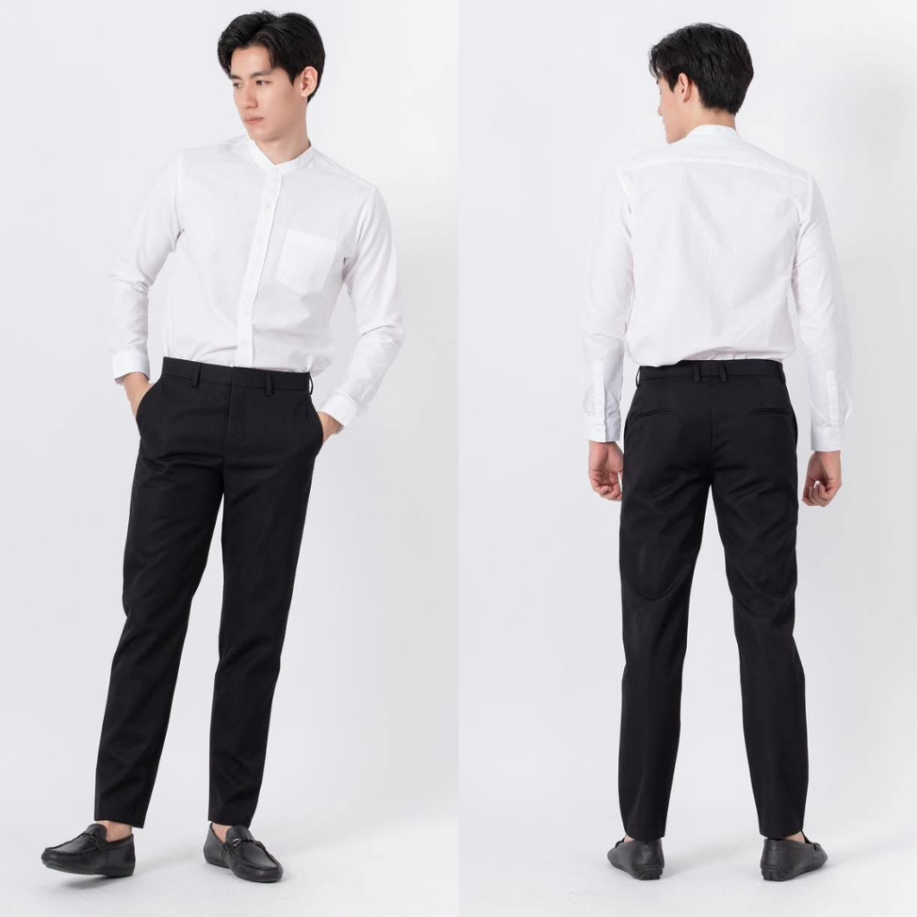 John Merry001 กางเกงสแล็คผู้ชาย ทรงกระบอกเล็ก ยืด/ไม่ยืด ใส่ได้ทุกโอกาส ใส่ทำงาน ใส่เรียน มีให้เลือก